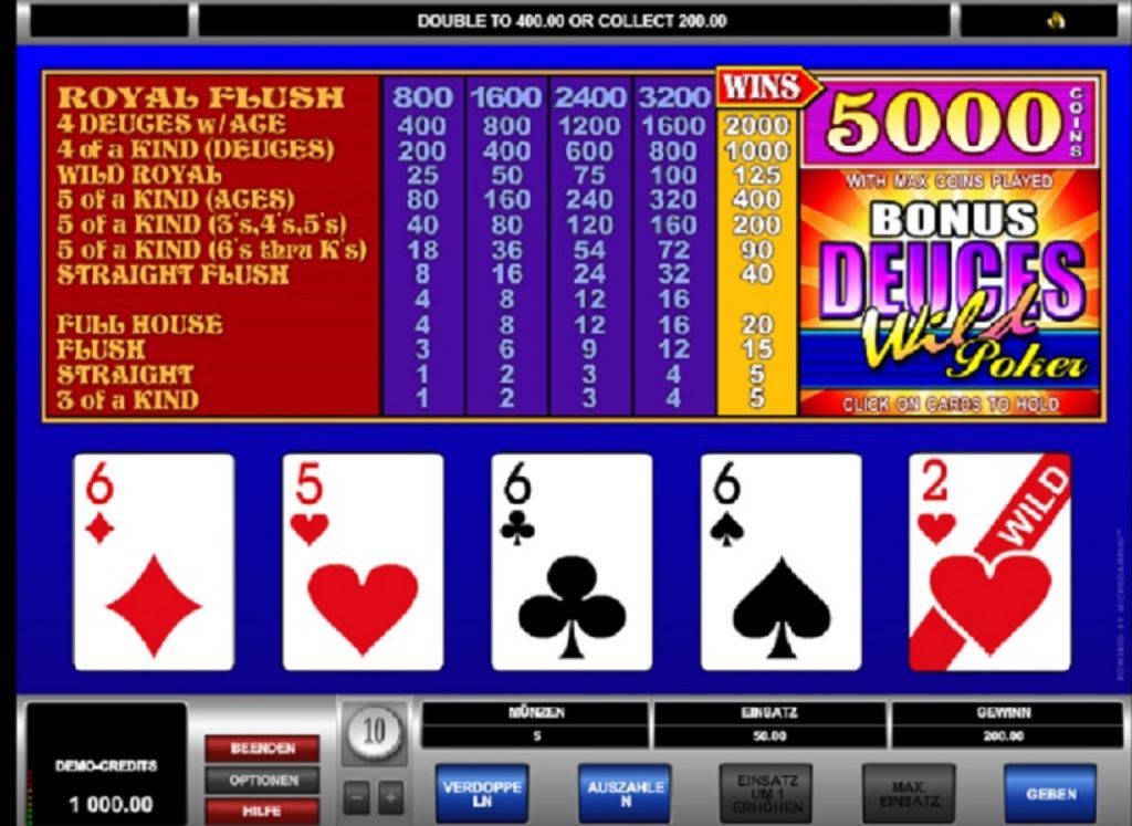 Deuces wild bonus