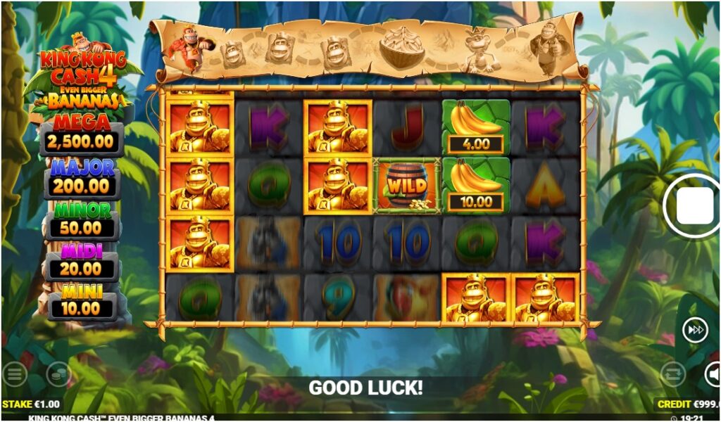 King Kong Cash Even Bigger Bananas 4 Slot