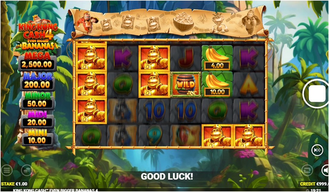 King Kong Cash Even Bigger Bananas 4 Slot